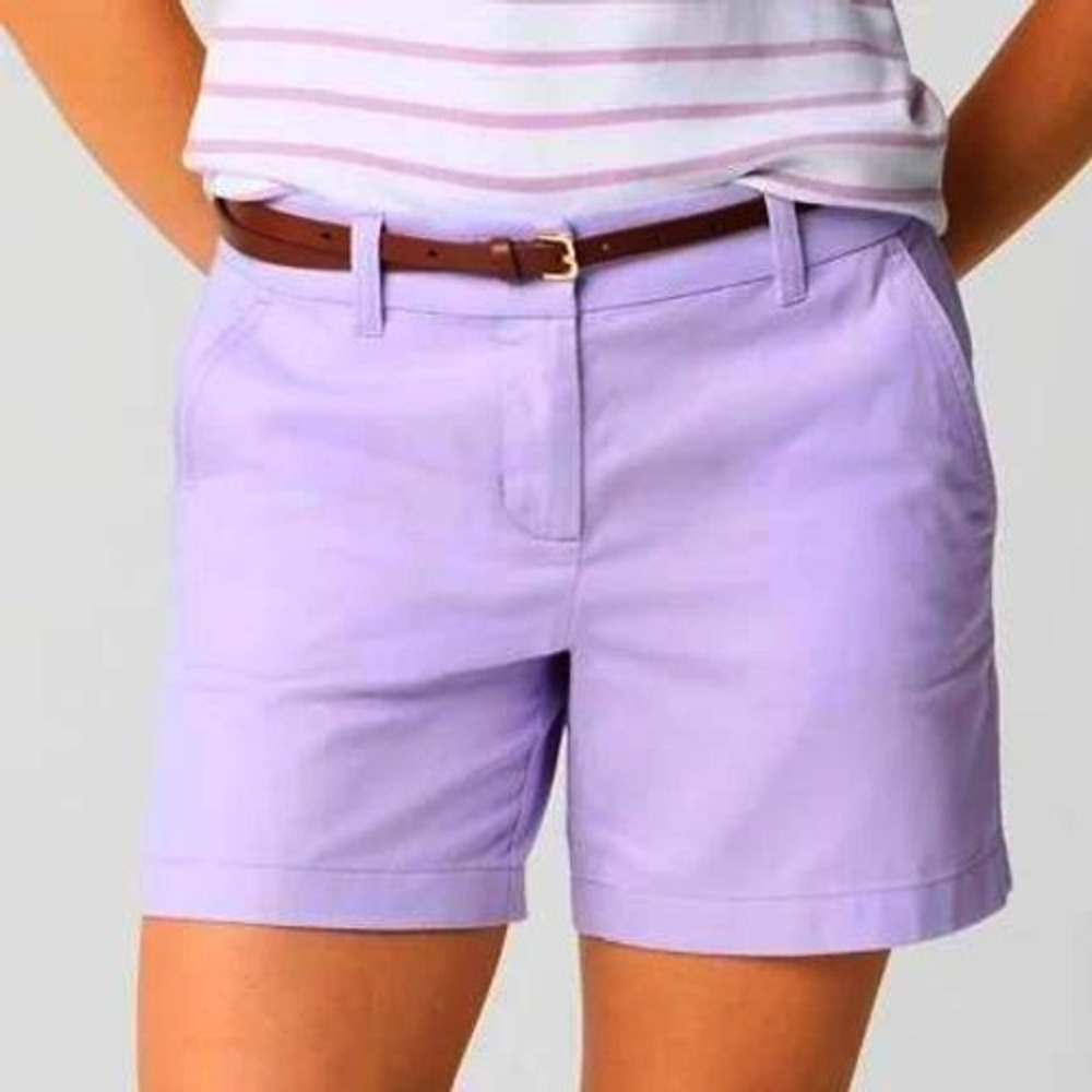 J.Crew Womens Lavender Broken-in Chino Shorts Cotton Casual Preppy Size 4